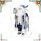 Glitzhome; Glitzhome® 18" Faux Fur Deluxe Blue Christmas Santa Figurine with Porcelain Face; Category:Christmas Santas; Image:9